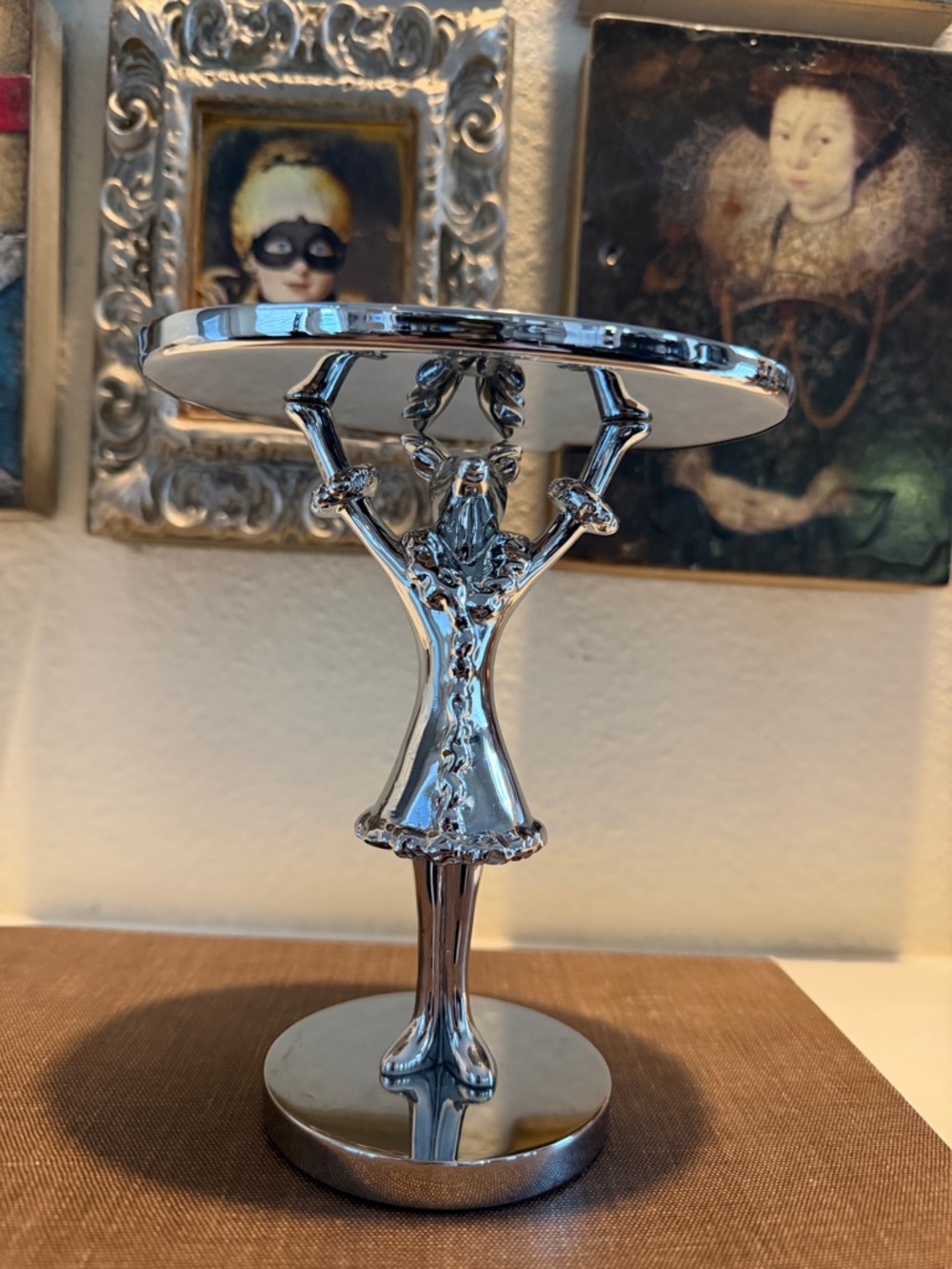 Pottery‎ Barn Reindeer Pedestal Soap Holder Tray Metal